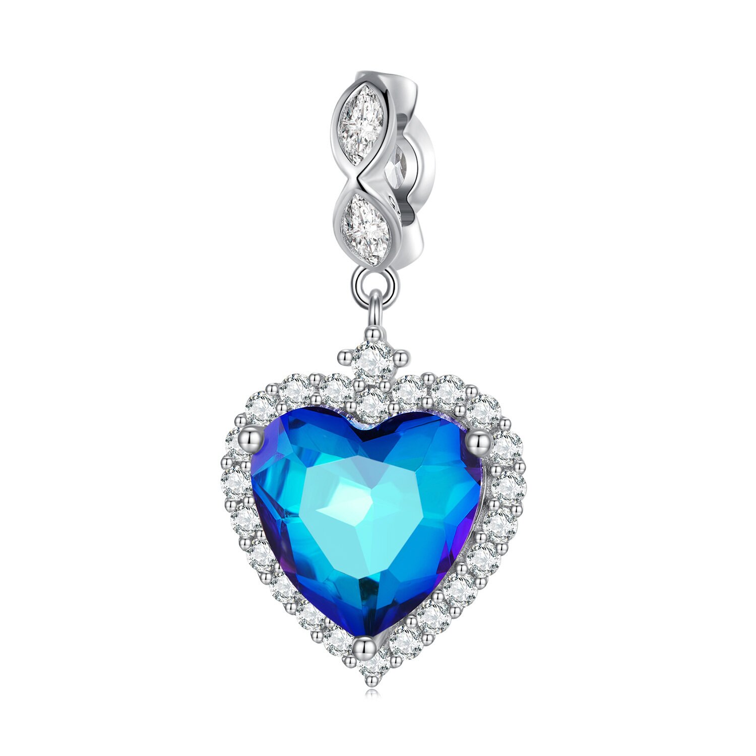 Talisman din argint Sparkling Blue Cristal image4