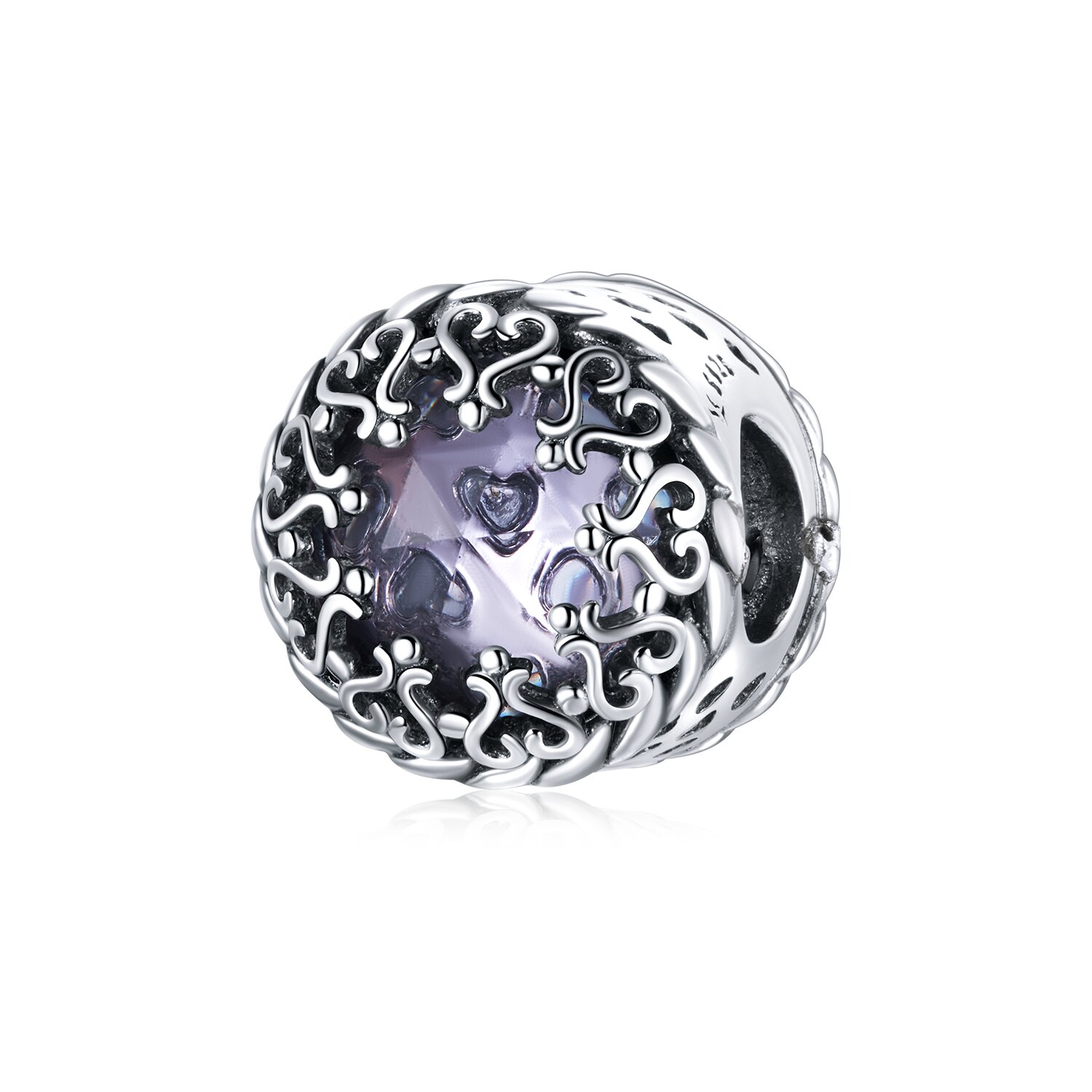 Talisman din argint Vintage Purple Bead