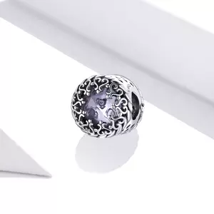 Talisman din argint Vintage Purple Bead