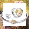 Talisman din argint Custom Photo Heart and Dog picture - 4