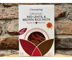 ECO PASTE FROM BROWN RICE AND GLUTEN-FREE RED LENTILS 250 GR