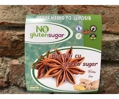 NATURAL BISCUITS WITH GREEN SUGAR 100 GR
