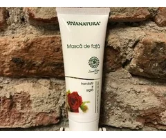 NATURAL FACE MASK WITH ACTIVE CLAY AND ROSE 75 ML