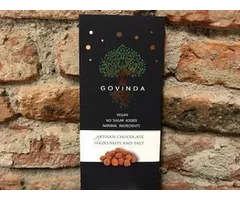 NATURAL SUGAR-FREE VEGAN CHOCOLATE WITH FOREST HAZELNUTS AND SALT 100 GR