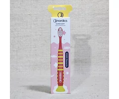 Super soft red toothbrush for children aged 3-12 years 10500 bristles