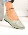 Balerini dama piele naturala barilla perforati cu inchidere slip-on si talpa flexibila JY3763 3