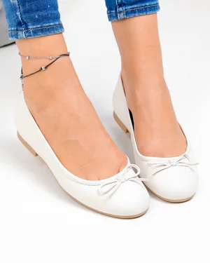 Balerini - Balerini dama piele naturala bej cu talpa flexibila WIZ0426