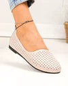 Balerini dama piele naturala roz pudra cu talpa flexibila JY3763 3