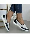 Balerini Piele Naturala Betty2 - Alb + Bleumarin 3