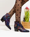 Ciocate dama piele naturala print floral si inchidere slip-on POL233 1