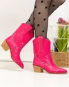 Ciocate dama piele naturala roz aprins cu tinte POL288 4