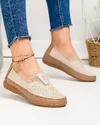 Mocasini dama piele naturala bej cu camel si talpa flexibila F003-635 2