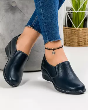 Pantofi Bleumarin Piele Naturala Casual  JBS-135