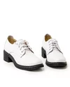 Pantofi casual dama piele naturala alb perlat cu inchidere sireturi PC836 7