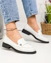 Pantofi casual dama piele naturala albi cu inchidere slip-on TN6417-3 2