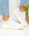 Pantofi casual dama piele naturala albi cu insertie elastica si inchidere slip-on F002-293 2