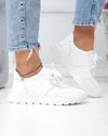Pantofi casual dama piele naturala albi cu talpa flexibila F001-972 2