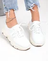 Pantofi casual dama piele naturala albi fara cusaturi F002-534 4