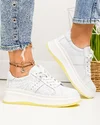 Pantofi casual dama piele naturala albi perforati F002-283 2