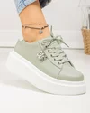 Pantofi casual dama piele naturala barilla cu aplicatie metalica si talpa alba T-8808 3