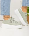 Pantofi casual dama piele naturala barilla cu aplicatie metalica si talpa alba T-8808 4