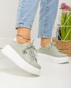 Pantofi casual dama piele naturala barilla cu aplicatie metalica si talpa alba T-8808 5