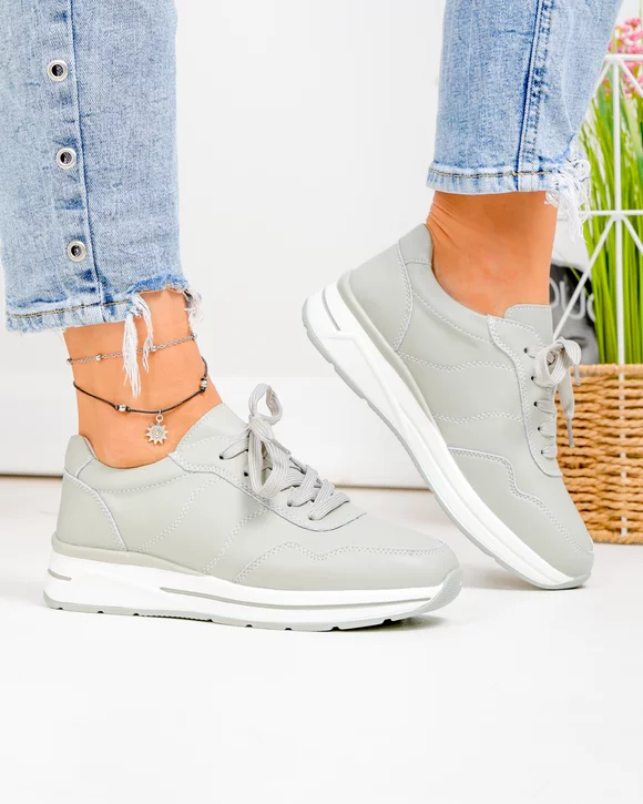 Pantofi casual dama piele naturala barilla cu inchidere sireturi F001-768