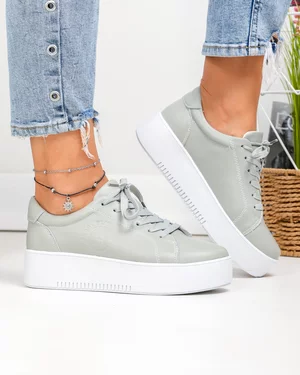 Pantofi casual dama piele naturala barilla cu inchidere sireturi F002-470