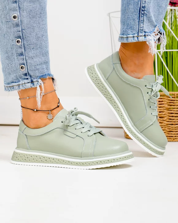 Pantofi Casual - Pantofi casual dama piele naturala barilla cu inchidere sireturi T6099