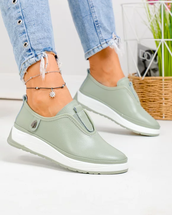 Pantofi casual dama piele naturala barilla cu inchidere slip-on JY-5671