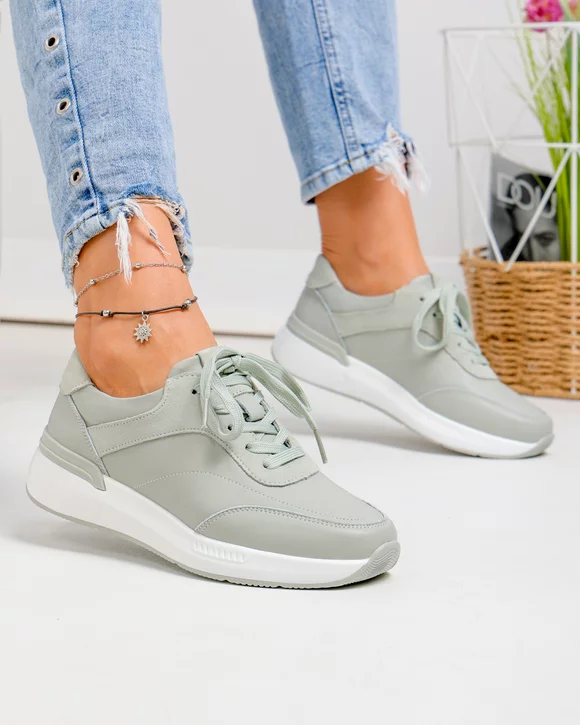 Pantofi casual dama piele naturala barilla cu talpa alba F001-948