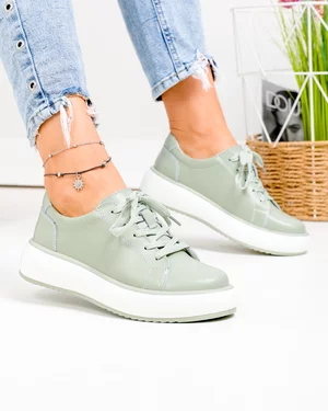 Pantofi casual dama piele naturala barilla cu talpa alba T-2006