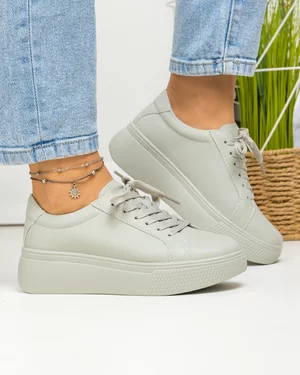 Pantofi casual dama piele naturala barilla cu talpa groasa F001-773