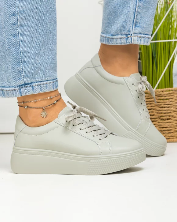 Pantofi casual dama piele naturala barilla cu talpa groasa F001-773