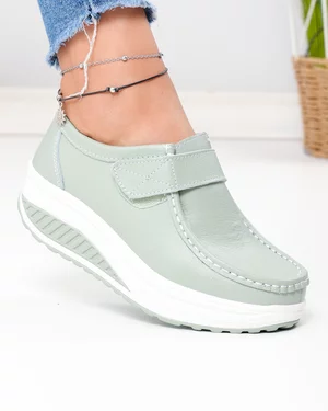 Pantofi casual dama piele naturala barilla cu varf rotund si inchidere scai PL-58
