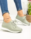 Pantofi casual dama piele naturala barilla cu varf rotund si inchidere sireturi F001-719 1