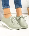 Pantofi casual dama piele naturala barilla cu varf rotund si inchidere sireturi T-9001 3