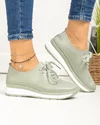 Pantofi casual dama piele naturala barilla cu varf rotund si inchidere sireturi T-9001 4