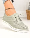 Pantofi casual dama piele naturala barilla perforati cu inchidere sireturi XH-3200 2