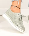 Pantofi casual dama piele naturala barilla perforati cu inchidere sireturi XH-3200 5