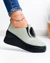 Pantofi casual dama piele naturala barilla perforati cu inchidere slip-on T-6050H 3