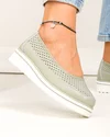 Pantofi casual dama piele naturala barilla perforati cu talpa groasa VK-F001-504 5