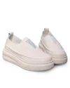 Pantofi casual dama piele naturala bej cu varf rotund T6060 9