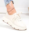 Pantofi casual dama piele naturala bej fara cusaturi F002-534 2