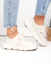 Pantofi casual dama piele naturala bej fara cusaturi F002-534 4