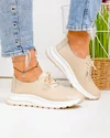 Pantofi casual dama piele naturala bej T-5931 4