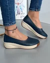 Pantofi Casual Dama Piele Naturala Bleumarin XH-3071