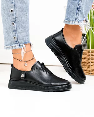 Pantofi Casual - Pantofi casual dama piele naturala cu insertie elastica si talpa flexibila JY-5671
