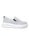 Pantofi casual dama piele naturala gri cu fermoar si insertie laterala T6051 8