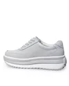 Pantofi casual dama piele naturala gri cu inchidere sireturi T6052 8